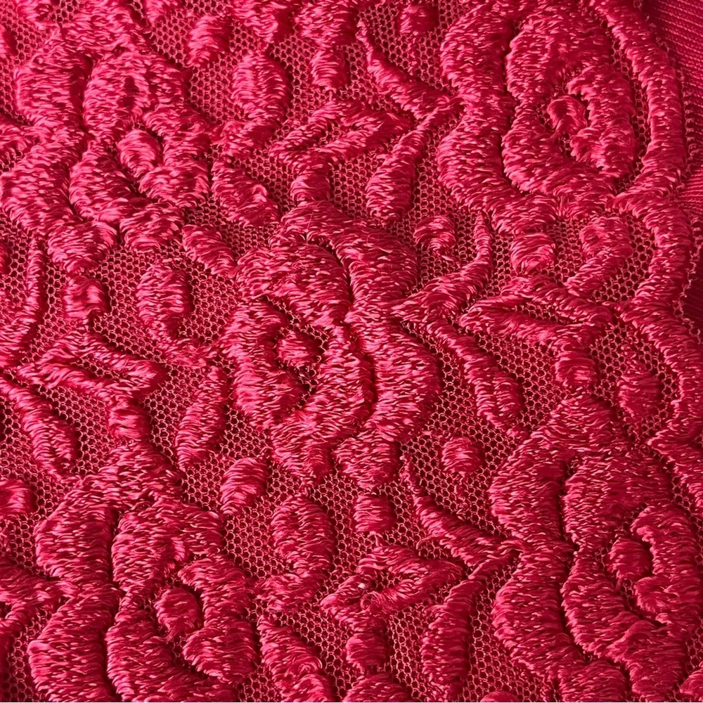 Vintage Vanity Fair Red Lace Pajama Top Women’s L | Button Up Nightgown Blouse - Image 10