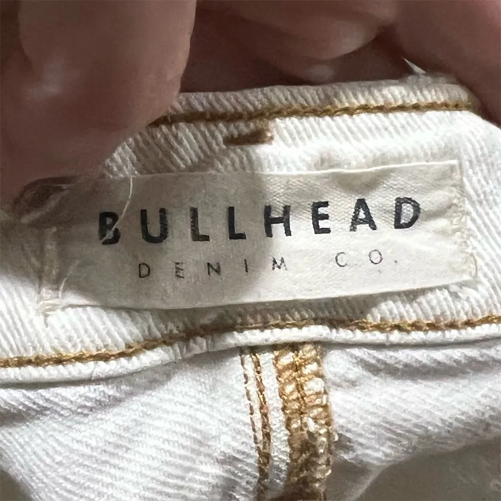 Bullhead Denim Co Women's High-Rise Cutoff Shorts Ivory Standard Size 30 - Image 6