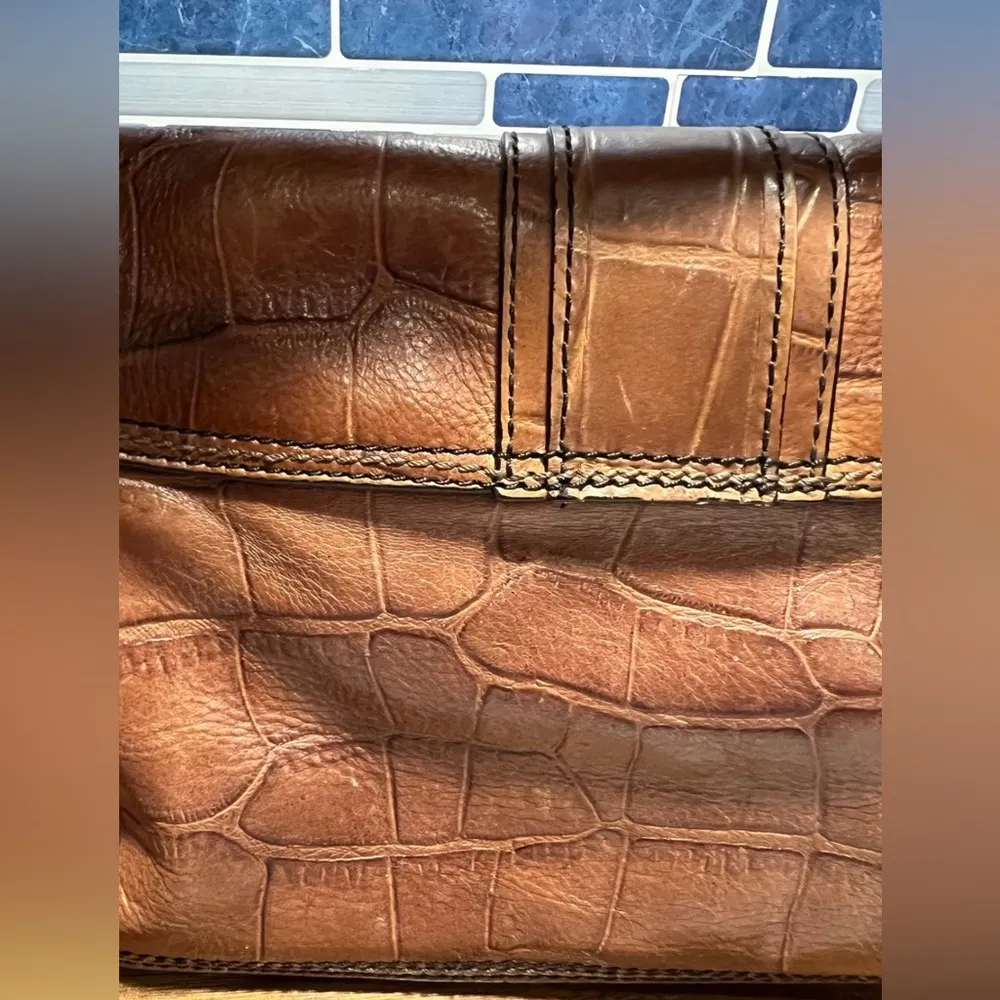 Vintage Croc Leather Fossil Hand Bag 👛 Purse - Image 4