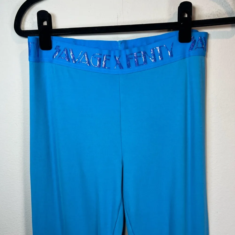 Savage x Fenty Forever Savage Leggings Pants Malibu Blue Full Ankle Womens Large - Image 3