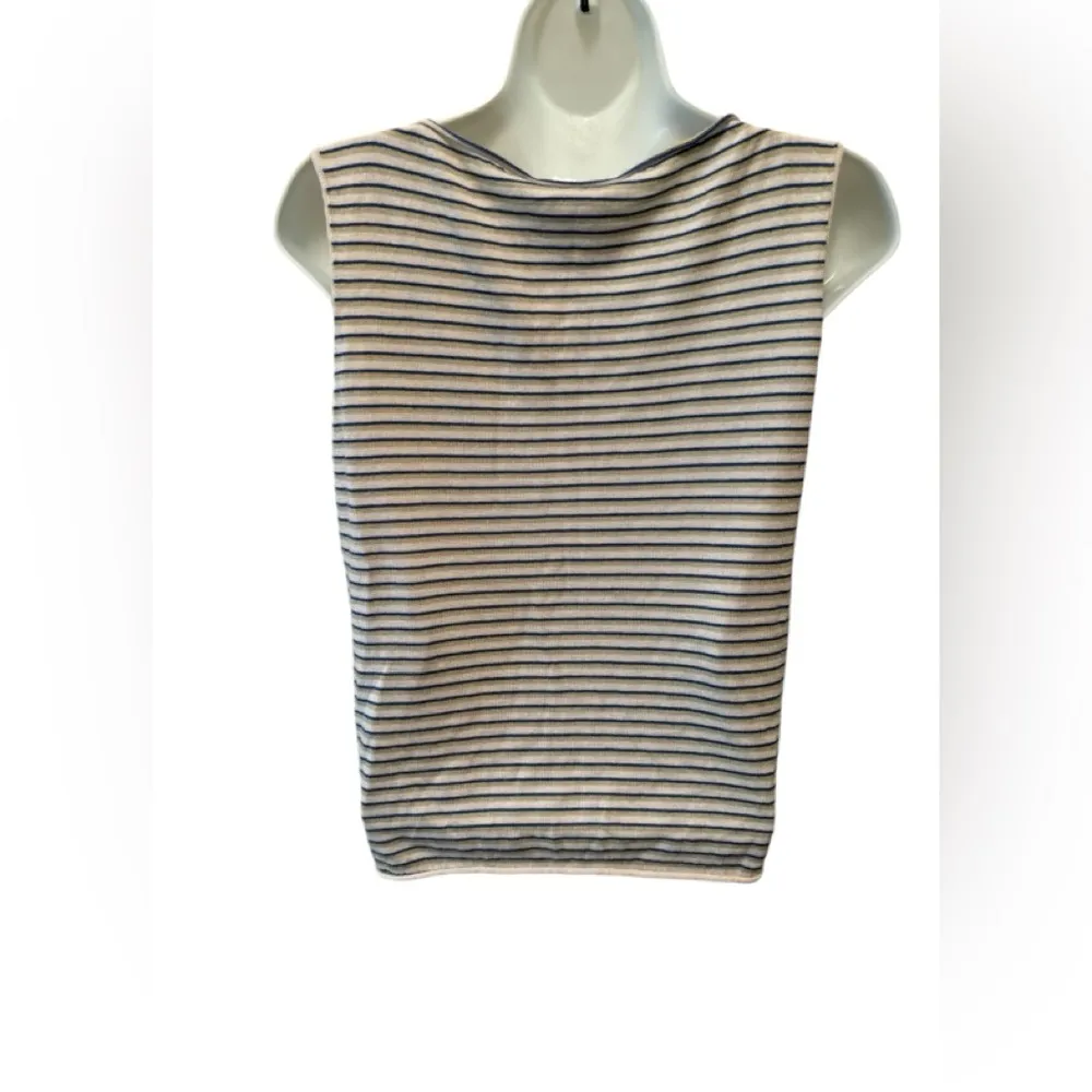 Dušan Paunovic Cashmere Silk Blend Striped Luxury Designer Sweater Tank Sz XL Multiple - Image 2