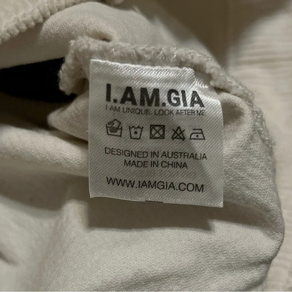 I.Am.Gia corduroy cropped Vest top, cream, size XS - Image 9