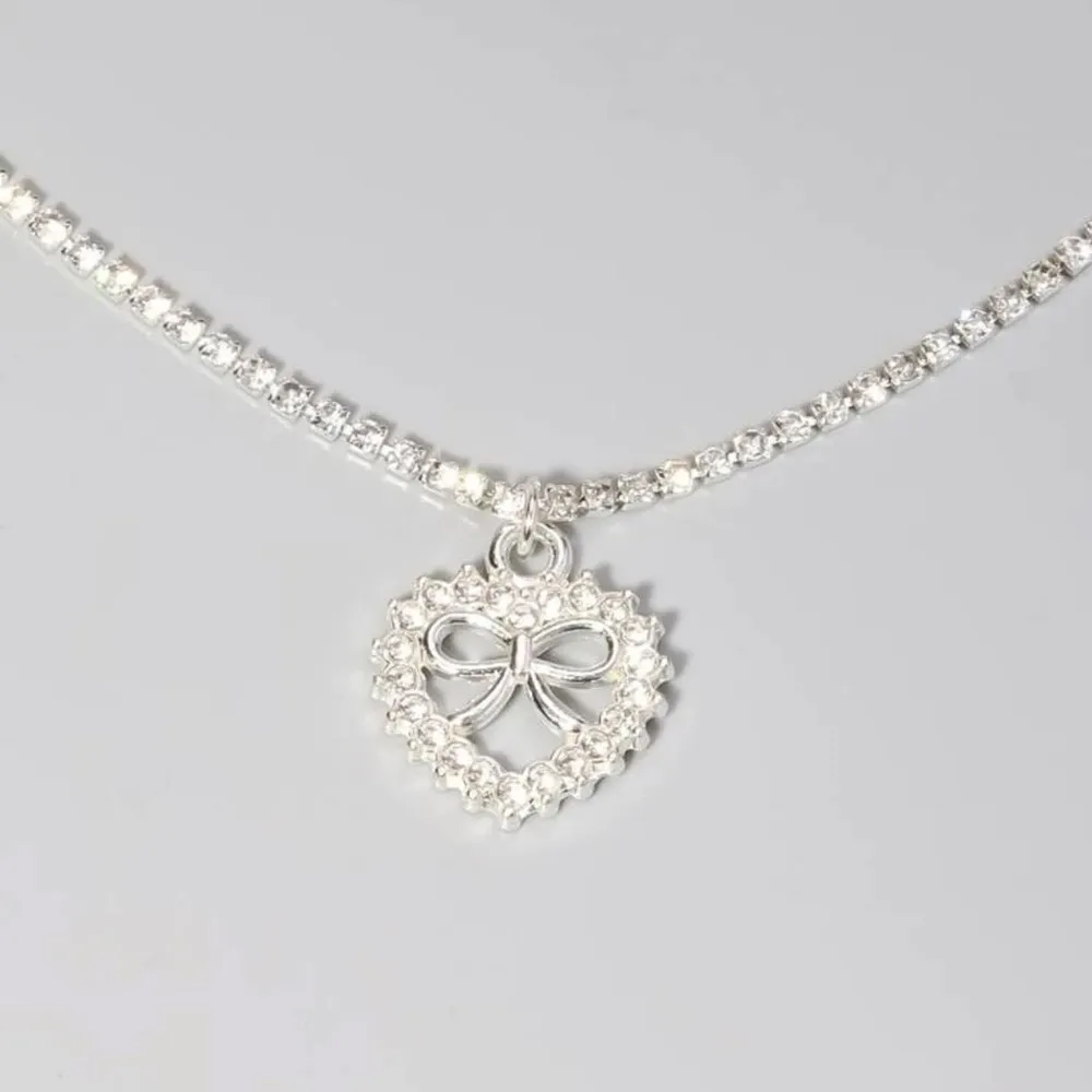 Heart bow rhinestone necklace​​​​​​​​​ - Image 5