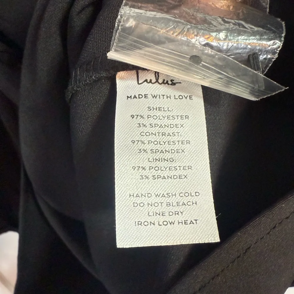 Lulus Longtime Crush Black Puff Shoulder Long Sleeve Mini Dress W1187 Sz S - Image 12