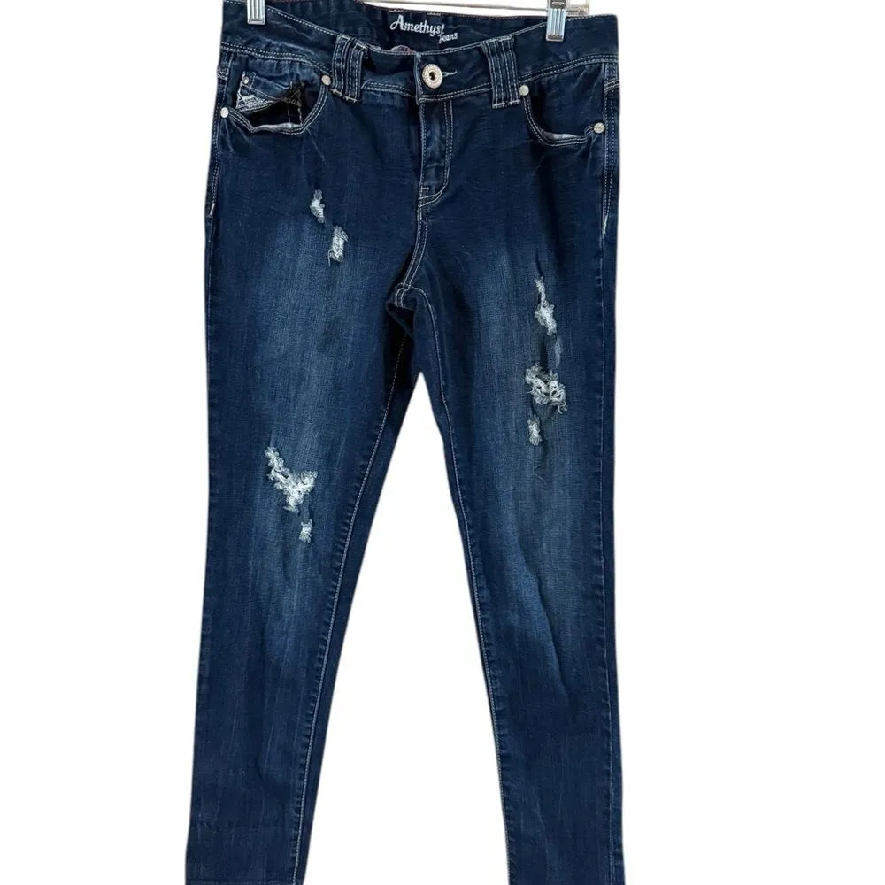 Amethyst Jeans Blue Denim Ankle Cropped - Image 11
