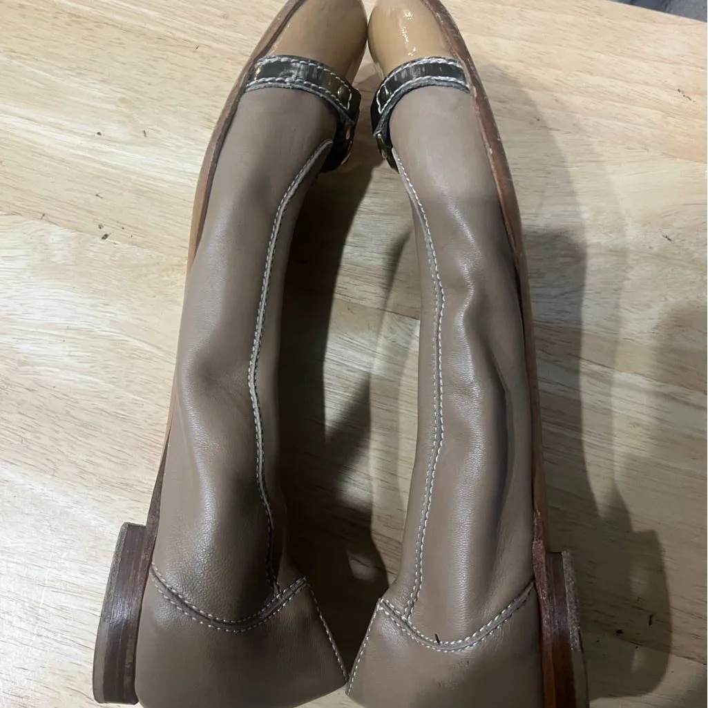 AGL flats ballerina with buckle tan size 39 - Image 10
