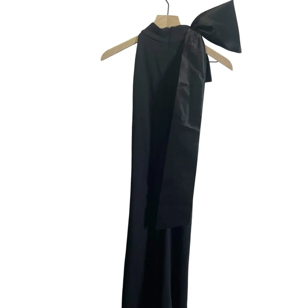 Tadashi Shoji Black Bow Neck Gown Size M $458 NEW Read Description - Image 6