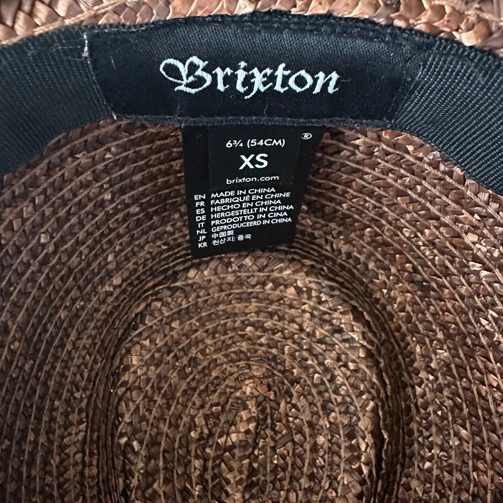 NEW Brixton Joanna Wheat Straw Fedora Hat Women's Brown Size XS 6 3/4 54CM - Image 5