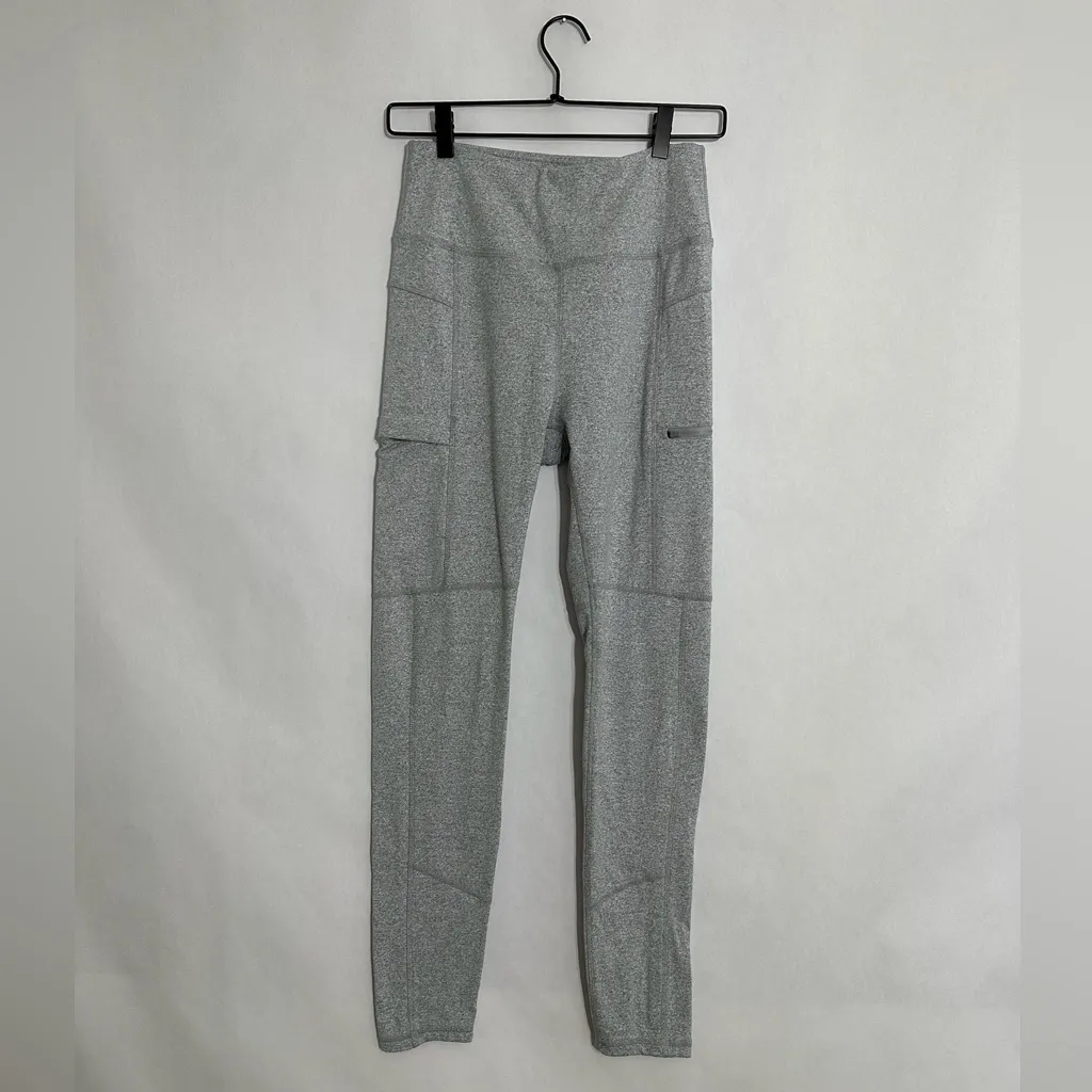 Kyodan Heathike Outdoor Leggings in Grey Mix Size Small High Rise Performance - Image 5