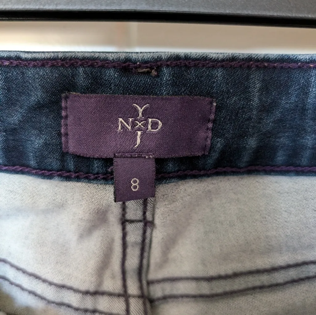 NYDJ High Rise Alina Legging/Denim Jeans W8 Medium Wash - Image 3