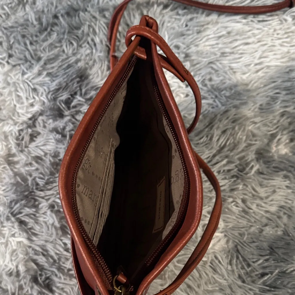 Margot Chestnut Leather Crossbody Bag Brown - Image 5