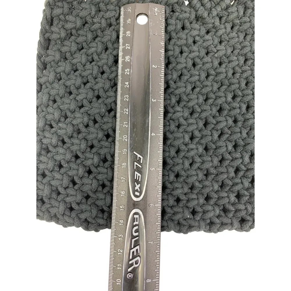 Mossimo Women's Black Crocheted Purse - Image 7