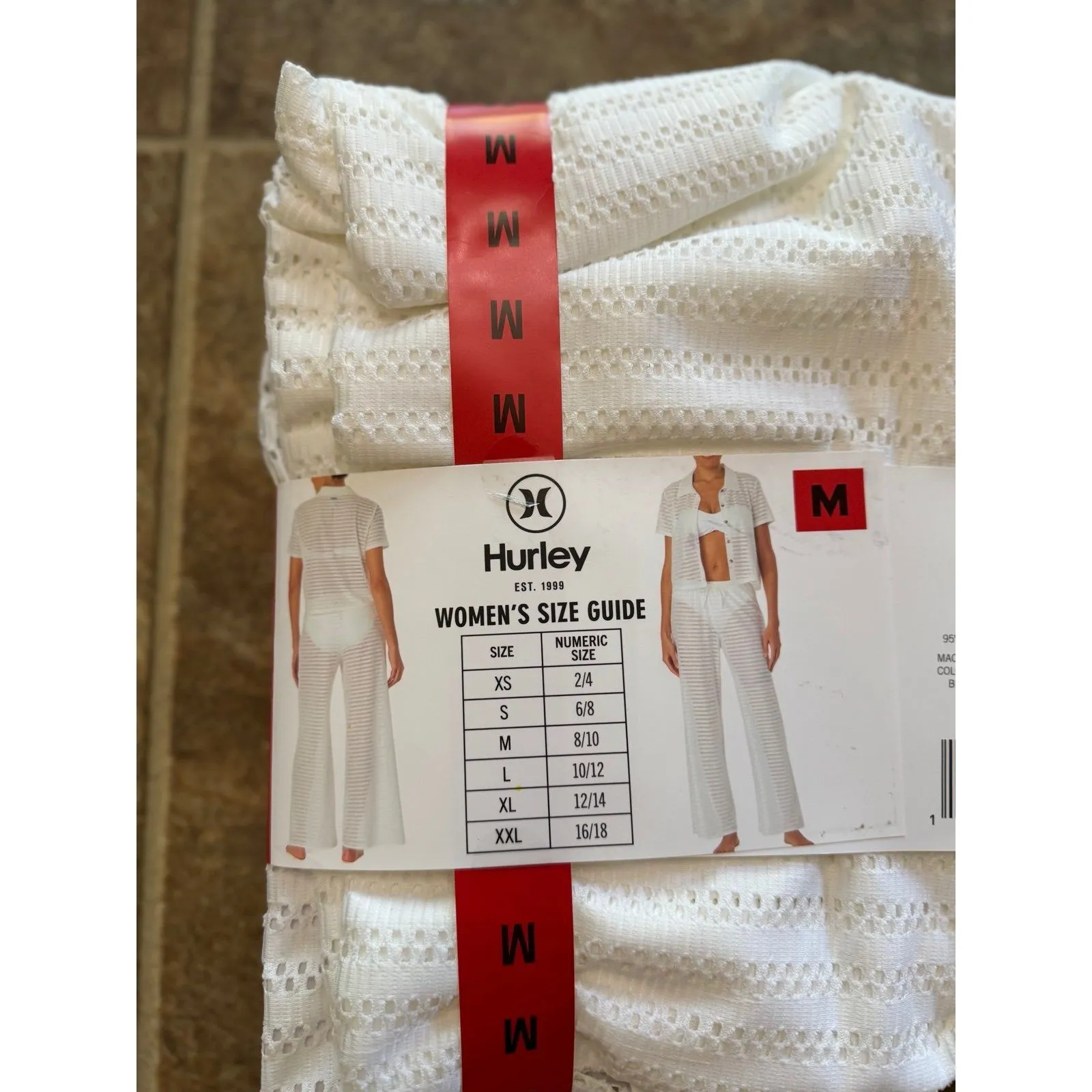 Hurley Women's Swim Cover Up Set White Size Medium - Image 6