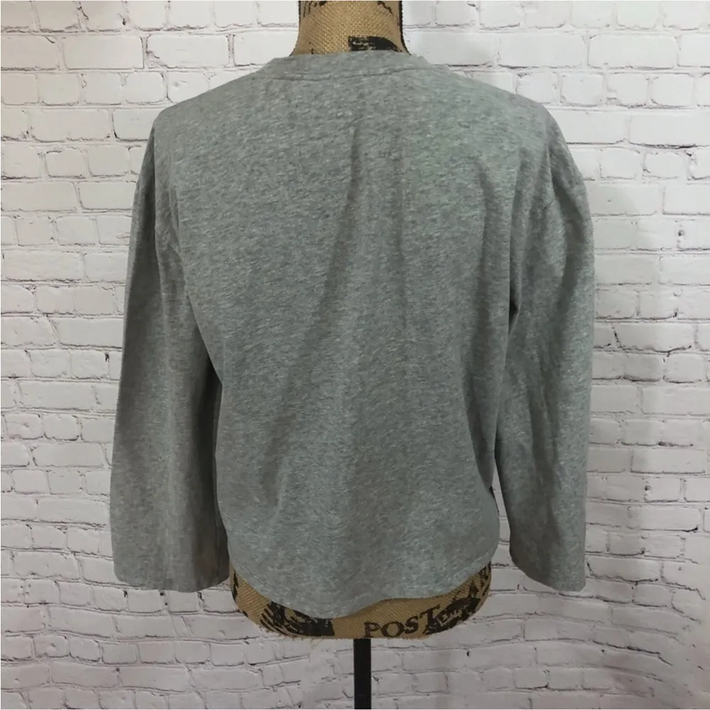 EVIDNT LA Slit Bell Sleeve Sweatshirt by ASOS Gray - Image 3