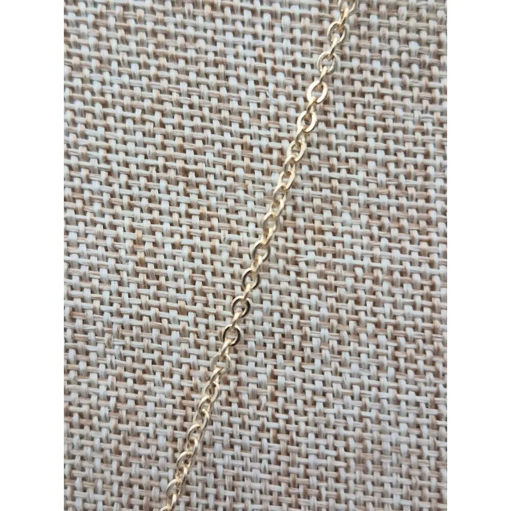 Versona  Gold Tone Long Link Chain Round Two Tone Pendant Necklace 34" - Image 5