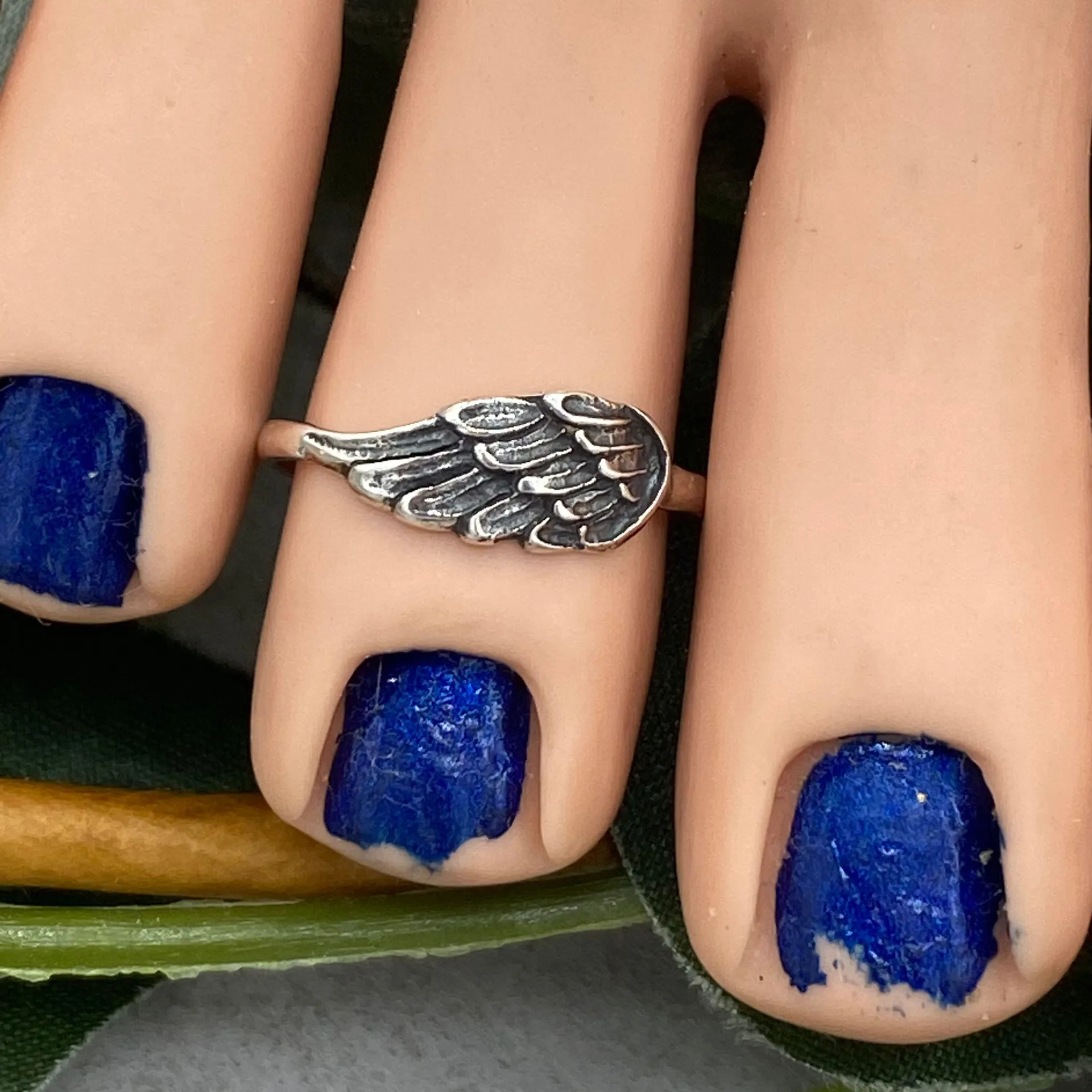 Angel Wing Sterling Silver Toe Ring - Image 2