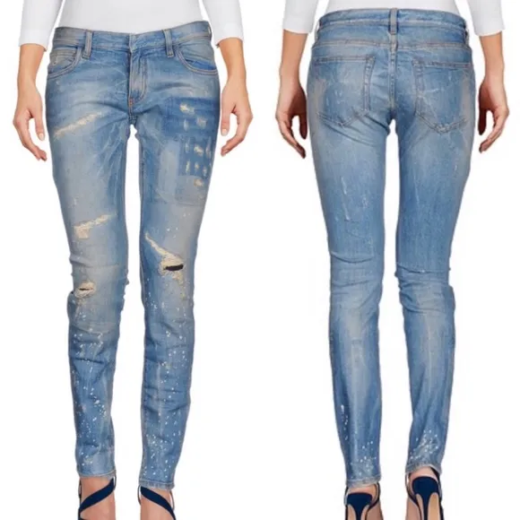 FAITH CONNEXION DESTROYED SLIM JEAN INDIGO 26 NEW - Image 2