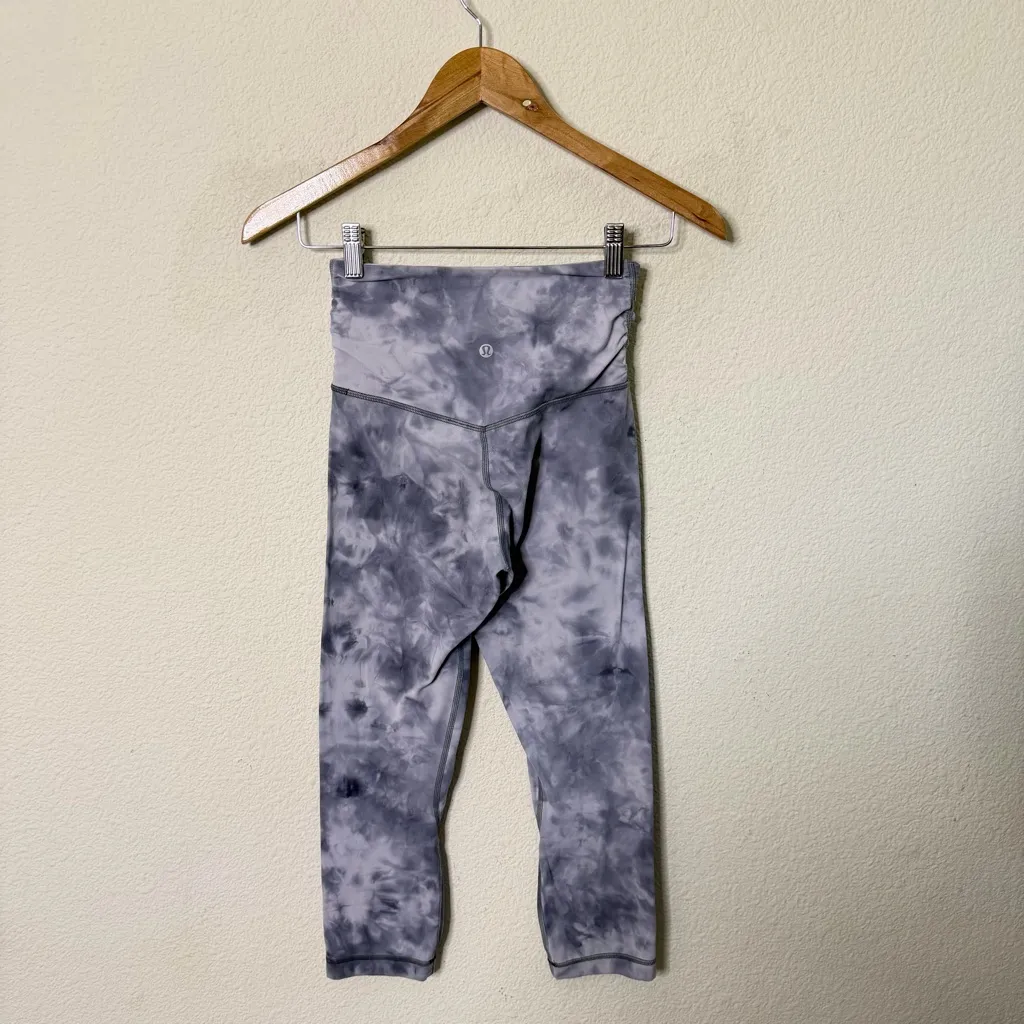 Lululemon Align Crop 21" Cross Waist Diamond Dye Stargaze Pitch Grey Size 4 - Image 5