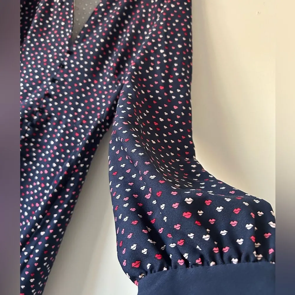 Kate Spade New York Lip Crepe Dress Size 8 Preppy Valentine Day Designer Cute - Image 4