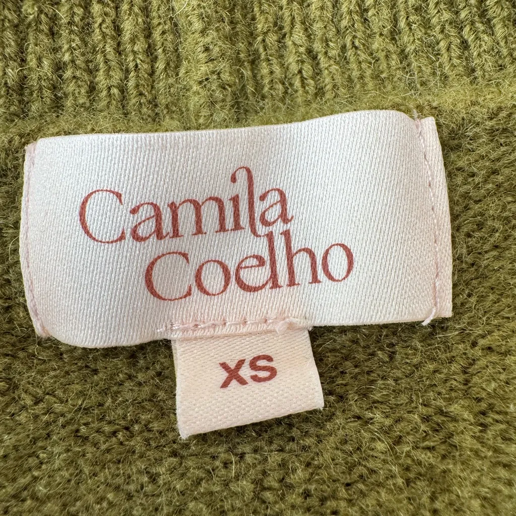 Camila Coelho Revolve Trista Oversized Cardigan Size Small Olive Green NEW $178 - Image 6