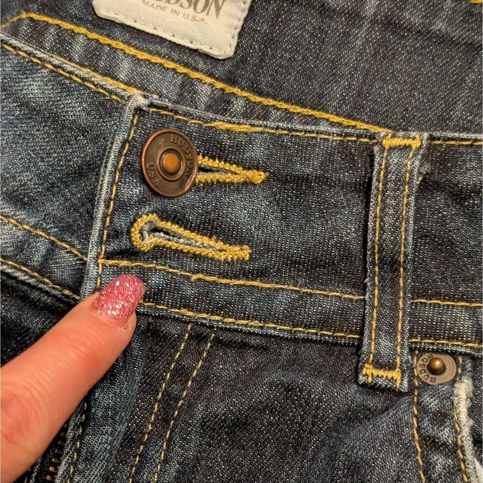 HUDSON Jeans Womens 28 Bootcut Stretch Dark Wash Boot‎ Leg Made in USA - Image 4