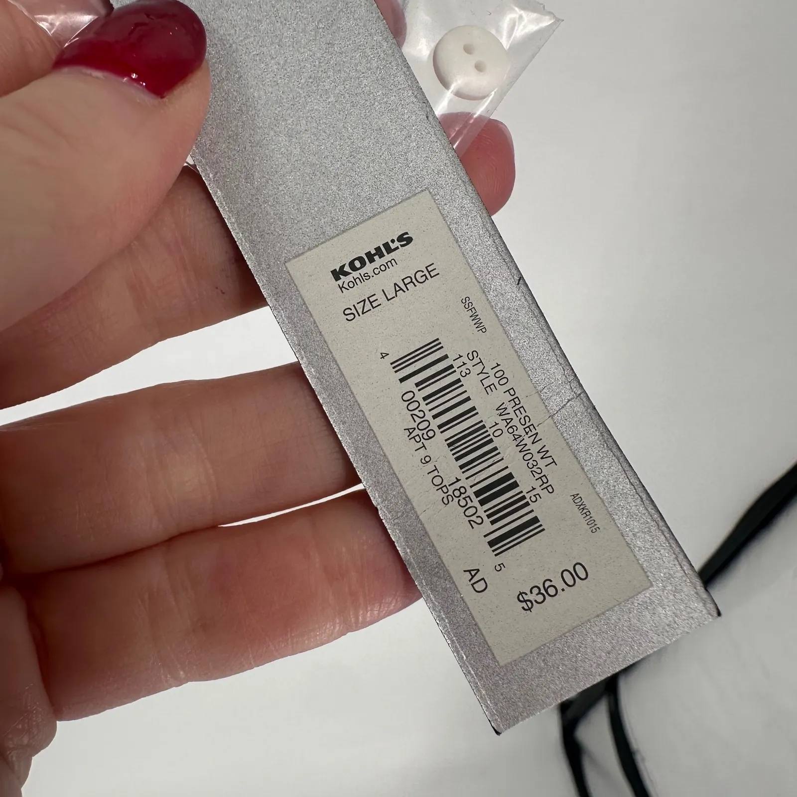 NWT APT 9 Women's L Sheer Overlay Polka Dot Blouse LS Layered Feminine Frilly White Size L - Image 4