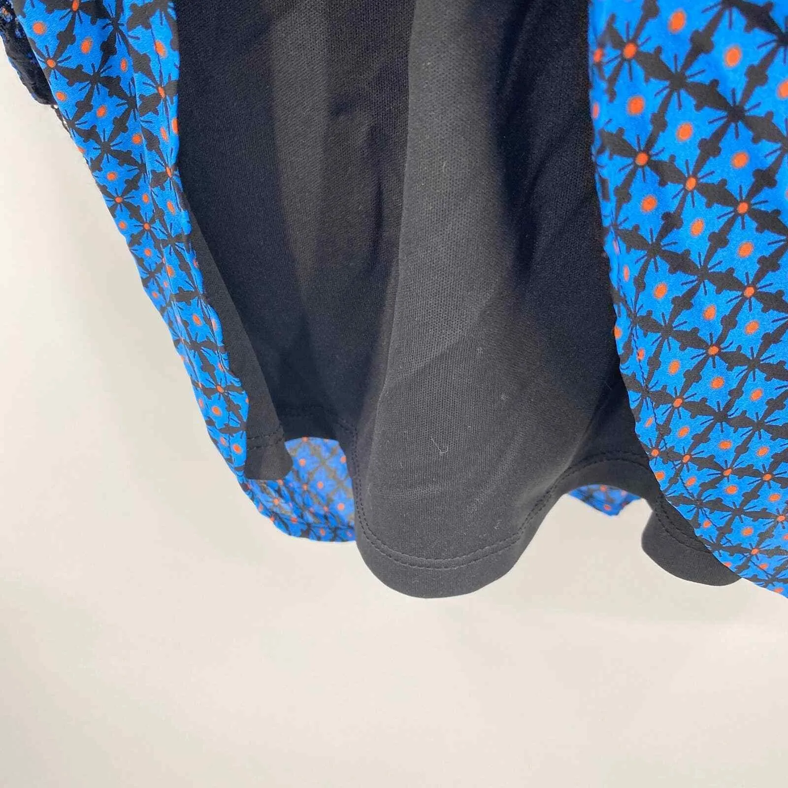 Bar III Milkmaid Soft Grunge Dress Small Blue Black Sleeveless Lace Detail Lined - Image 6