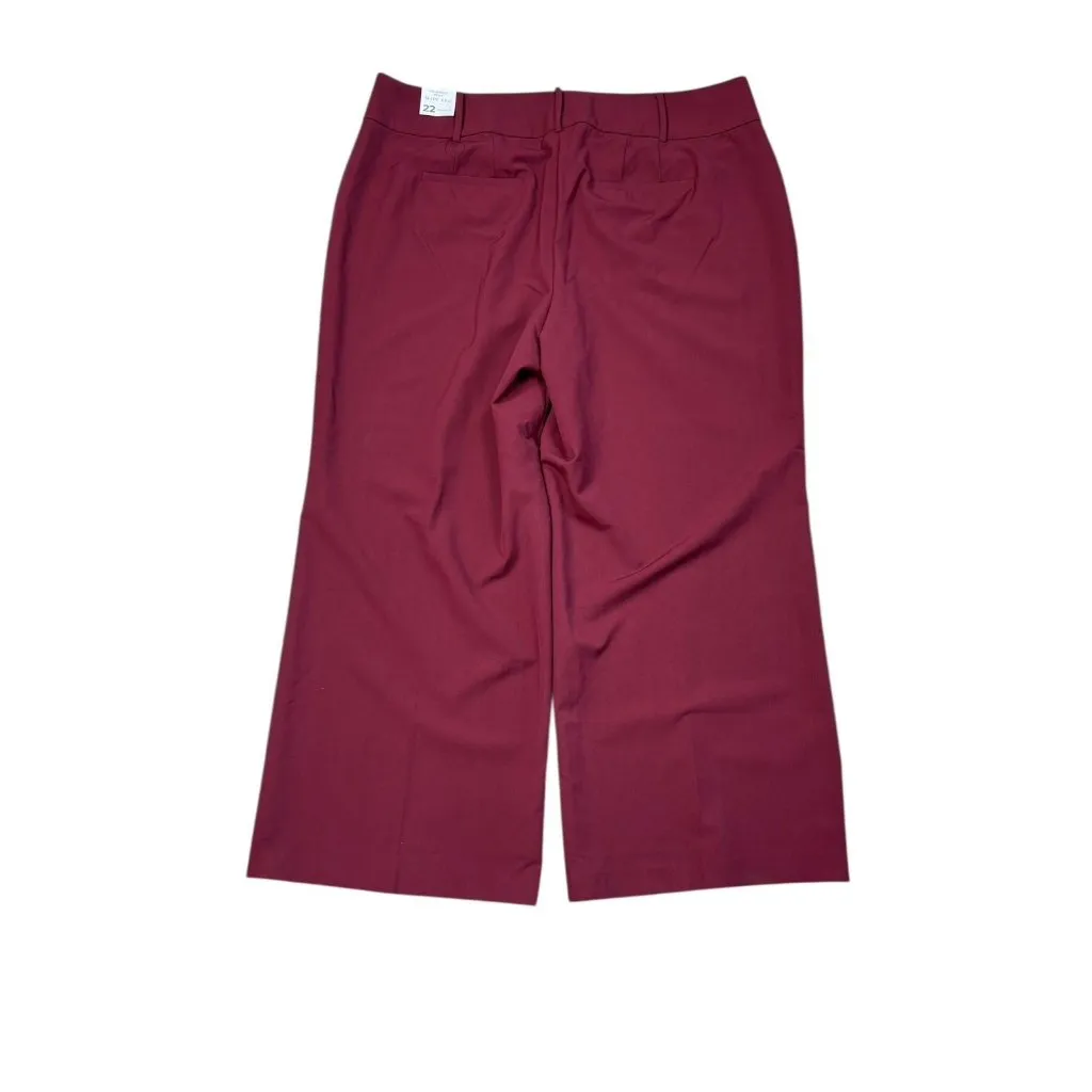 *New Lane Bryant The Perfect Drape Wide Leg Pant Womens Sz 22 High Rise Acadamia - Image 2