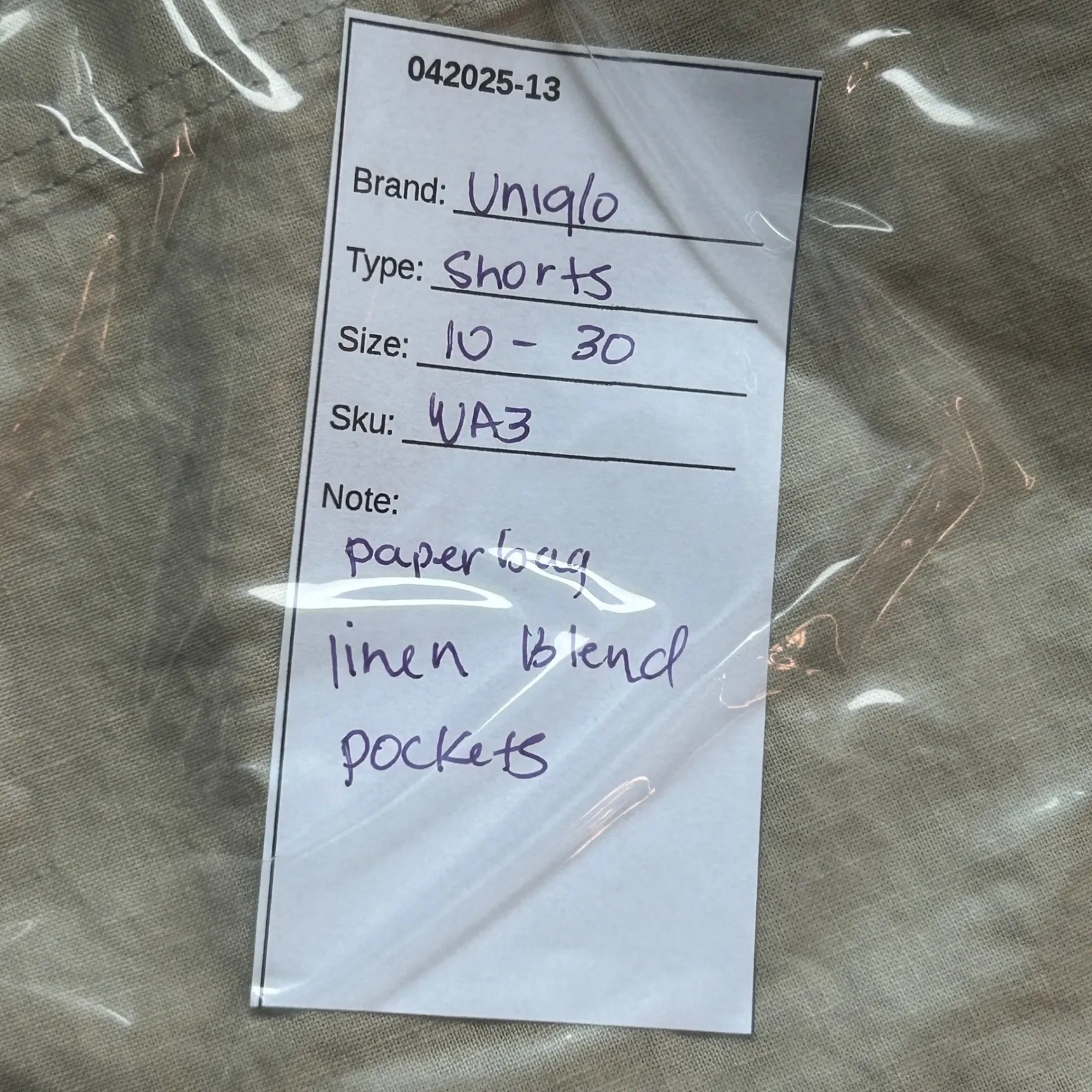 Uniqlo Paper bag Shorts Large‎ Tan - Image 8