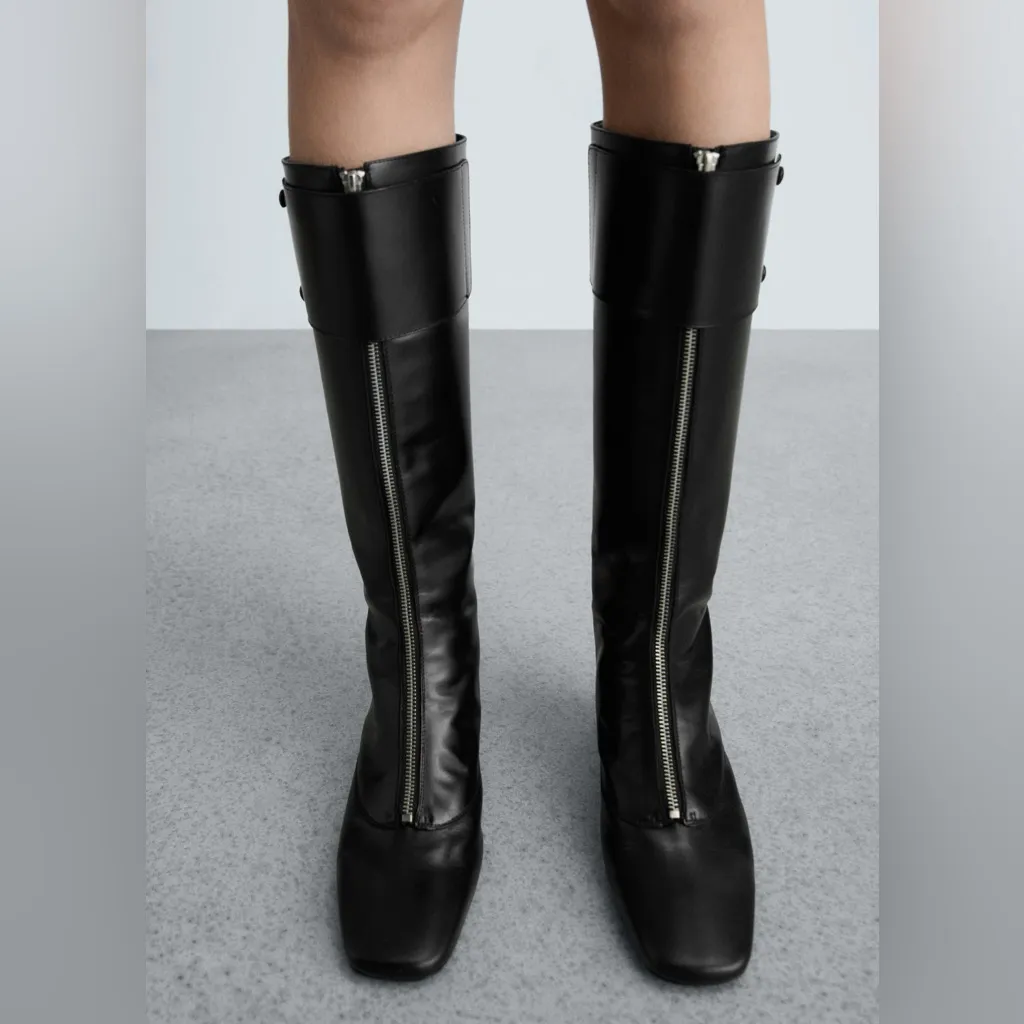 Mango New‎ Zipper leather boots - Image 5