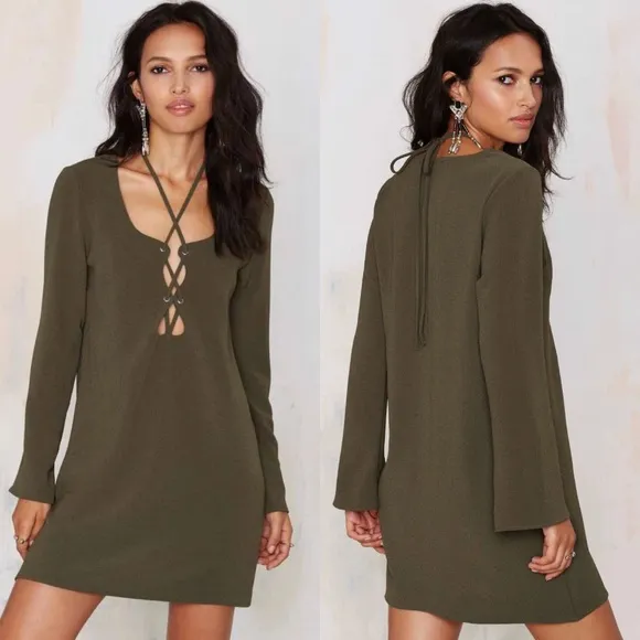 Nasty gal Mercedes binge lace up dress - Image 2