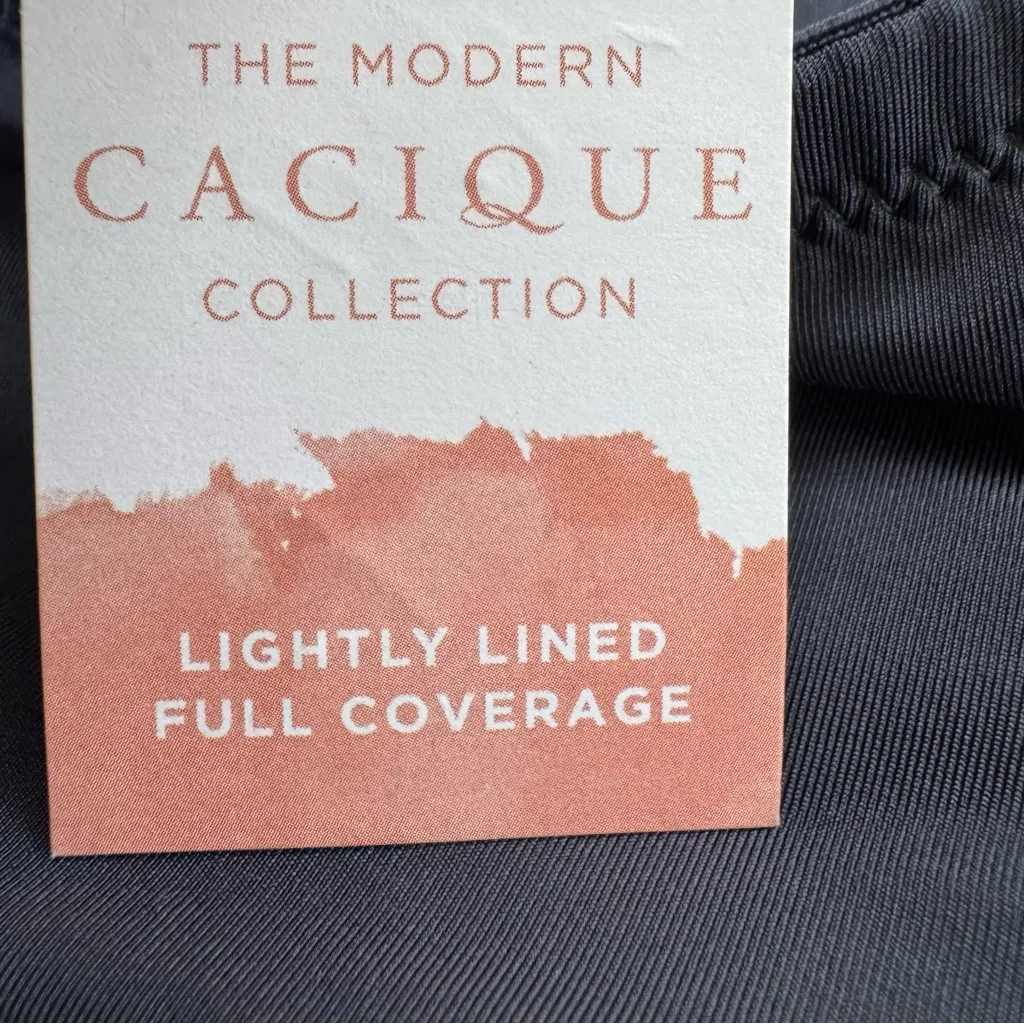 NWT Cacique Lightly Lined Underwire Full Coverage Bra Blue Lace Size 46D - Image 11