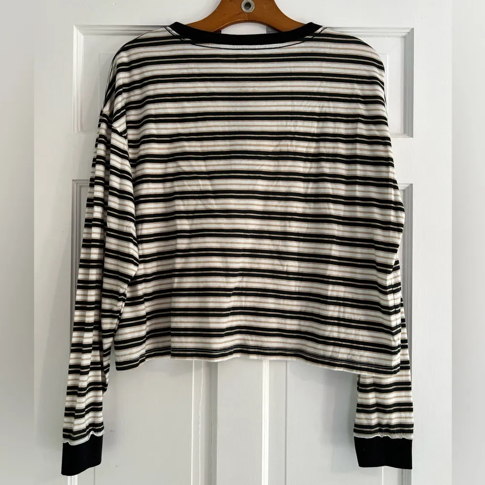 RVCA Women’s Striped Cropped Long Sleeve - Image 2