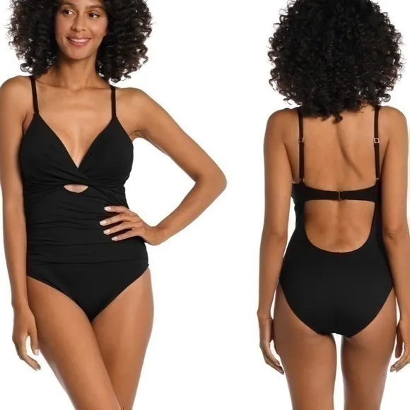 La Blanca Black One Piece Size 4 - Image 2