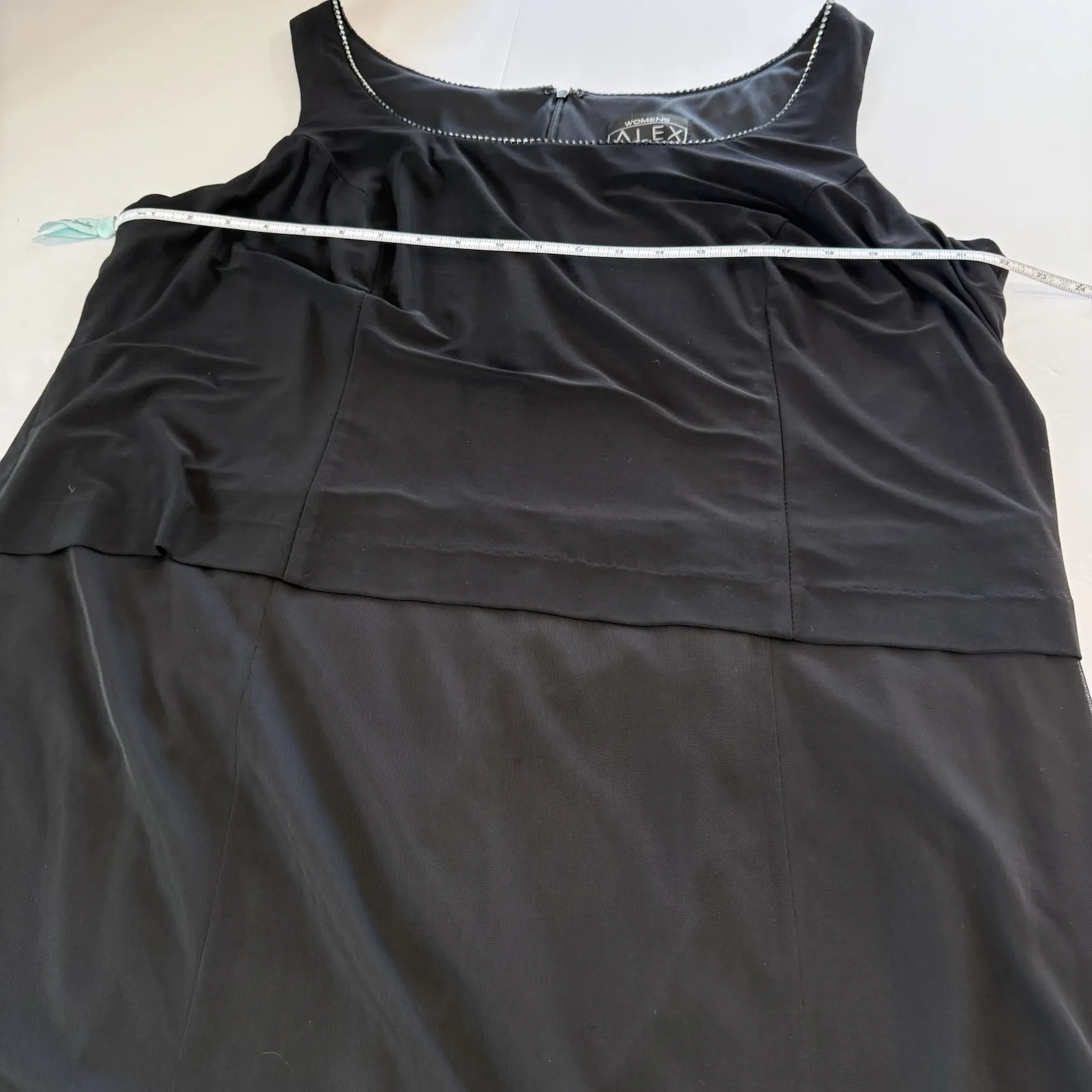 Alex Evenings Black Rhinestone Trim Two Piece Jacket Sleeveless Dress Set 22W - Image 10