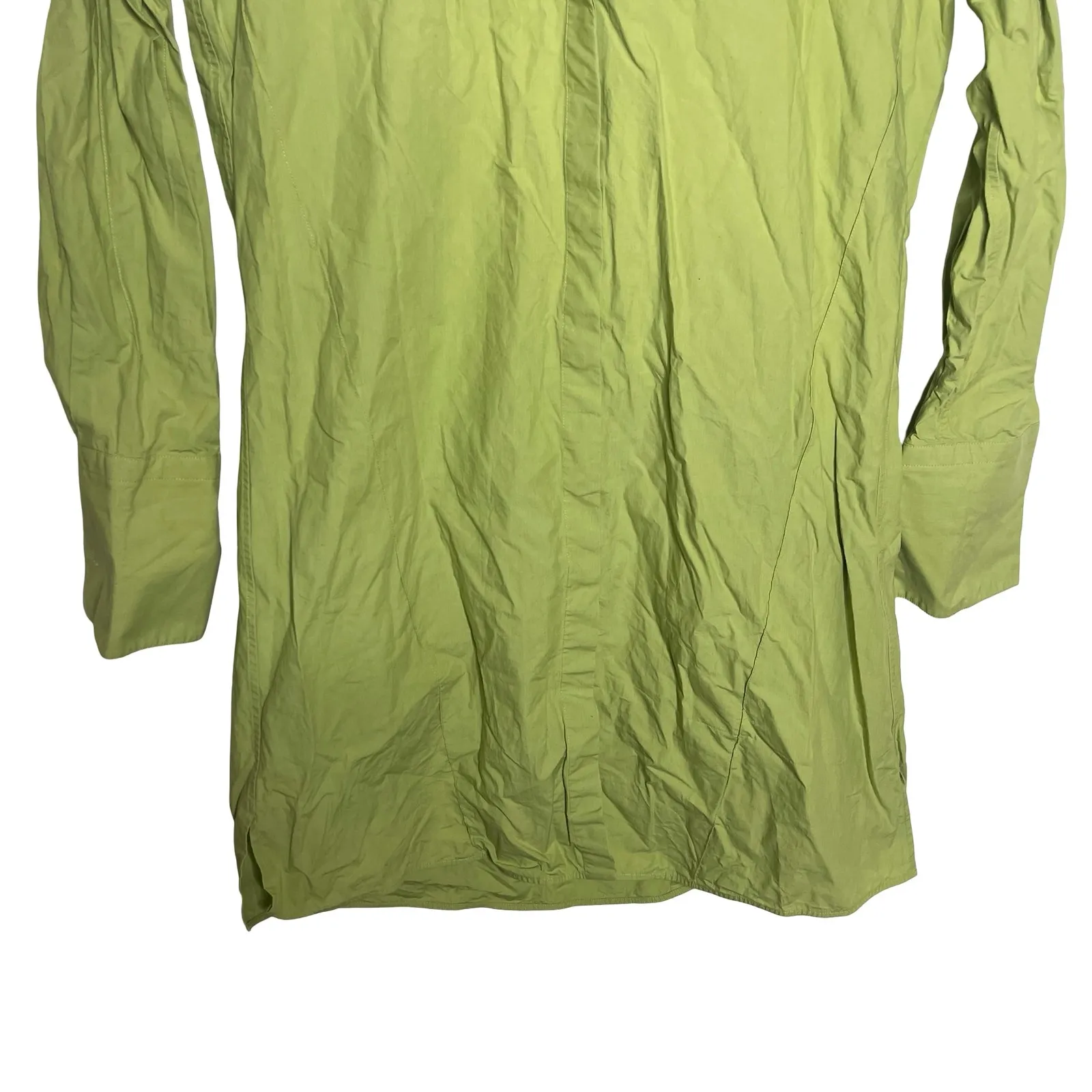 Loewe Cotton shirt dress in Lime Green sz FR 38 US 4-6 - Image 4