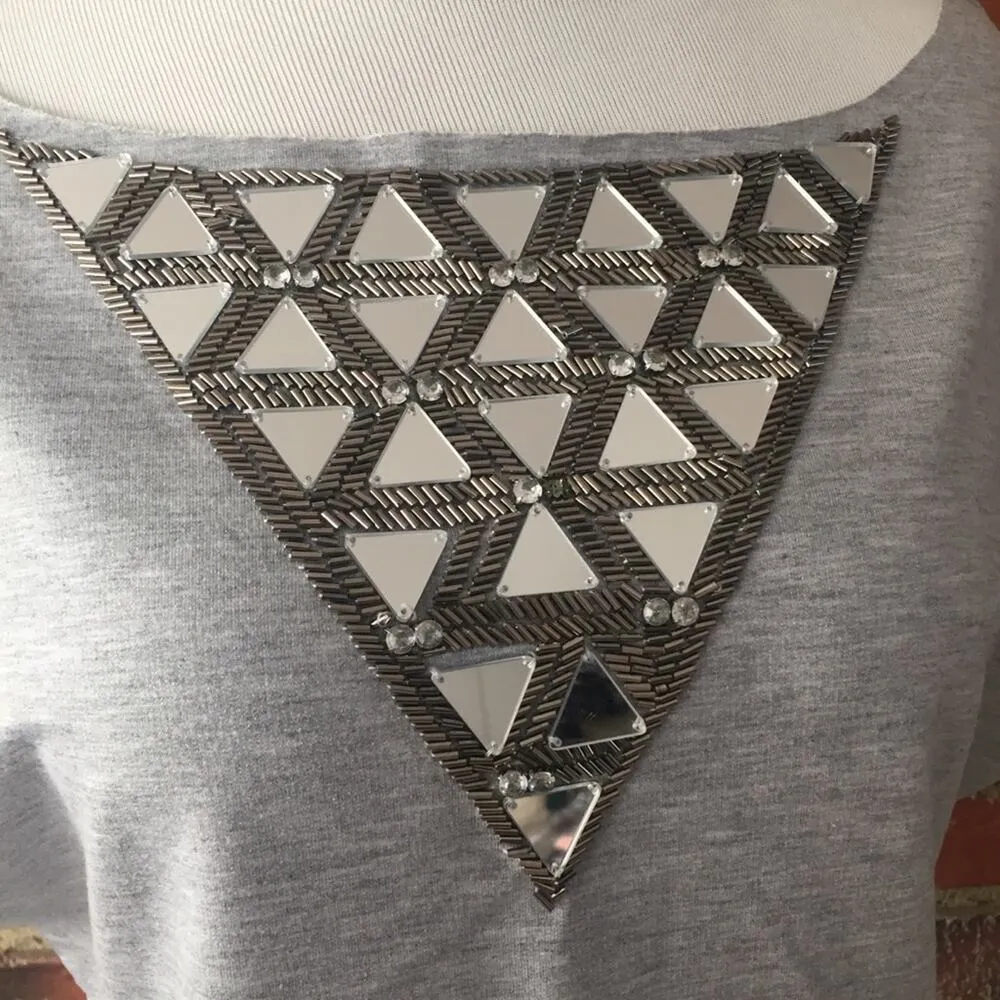 Bebe Wide Neck Sweatshirt Sz S Y2K Short sleeve Sweatshirt - Image 3