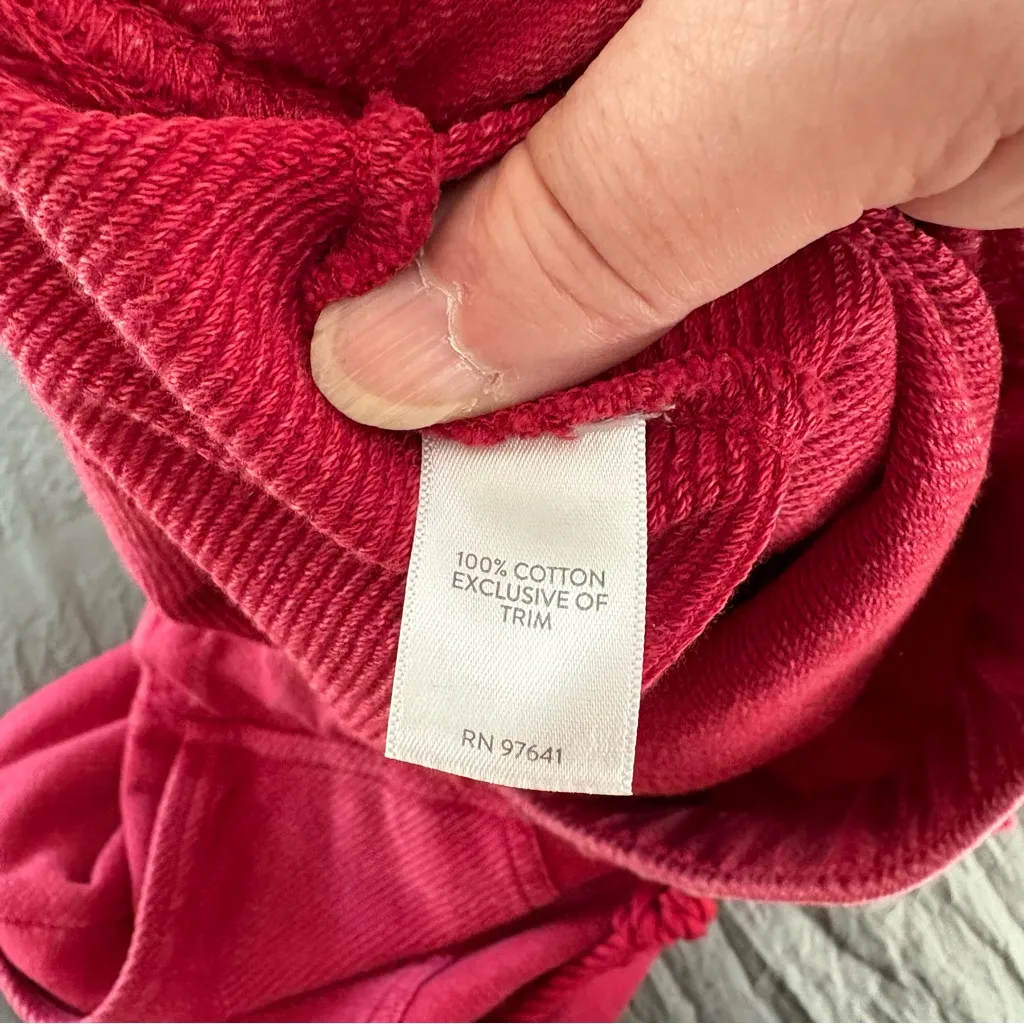 J. Jill Cotton Terry Pull On Elastic Skirt. Size Medium. Red - Image 8