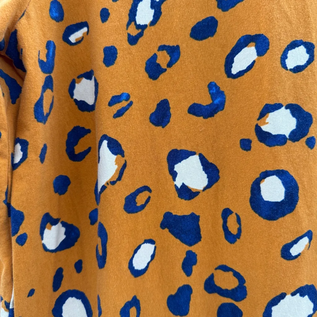 3.1‎ Phillip Lim x Target Long Sleeve Ruched Cheetah Print Knee Length Dress XL Orange - Image 9