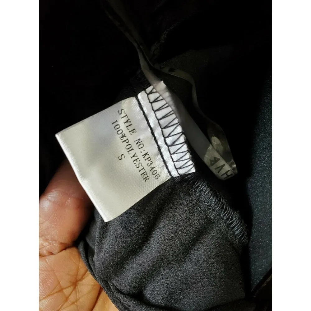 REHAB Solid Black Polyester Sleeveless Scoop Neck Casual Jumpsuits Size S - Image 10