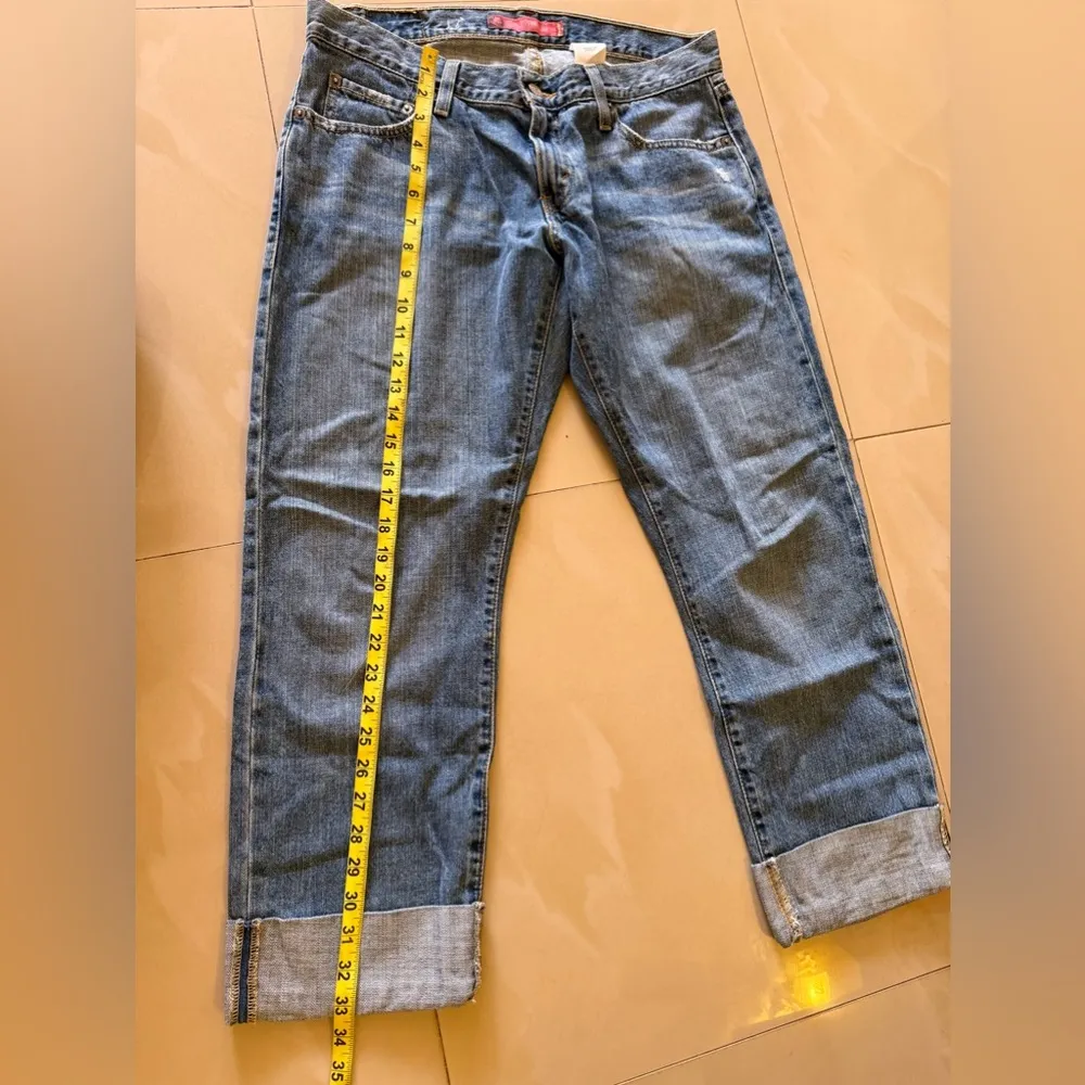 Levi boyfriend ankle jeans size 9M zipper pockets cuffed - Image 13