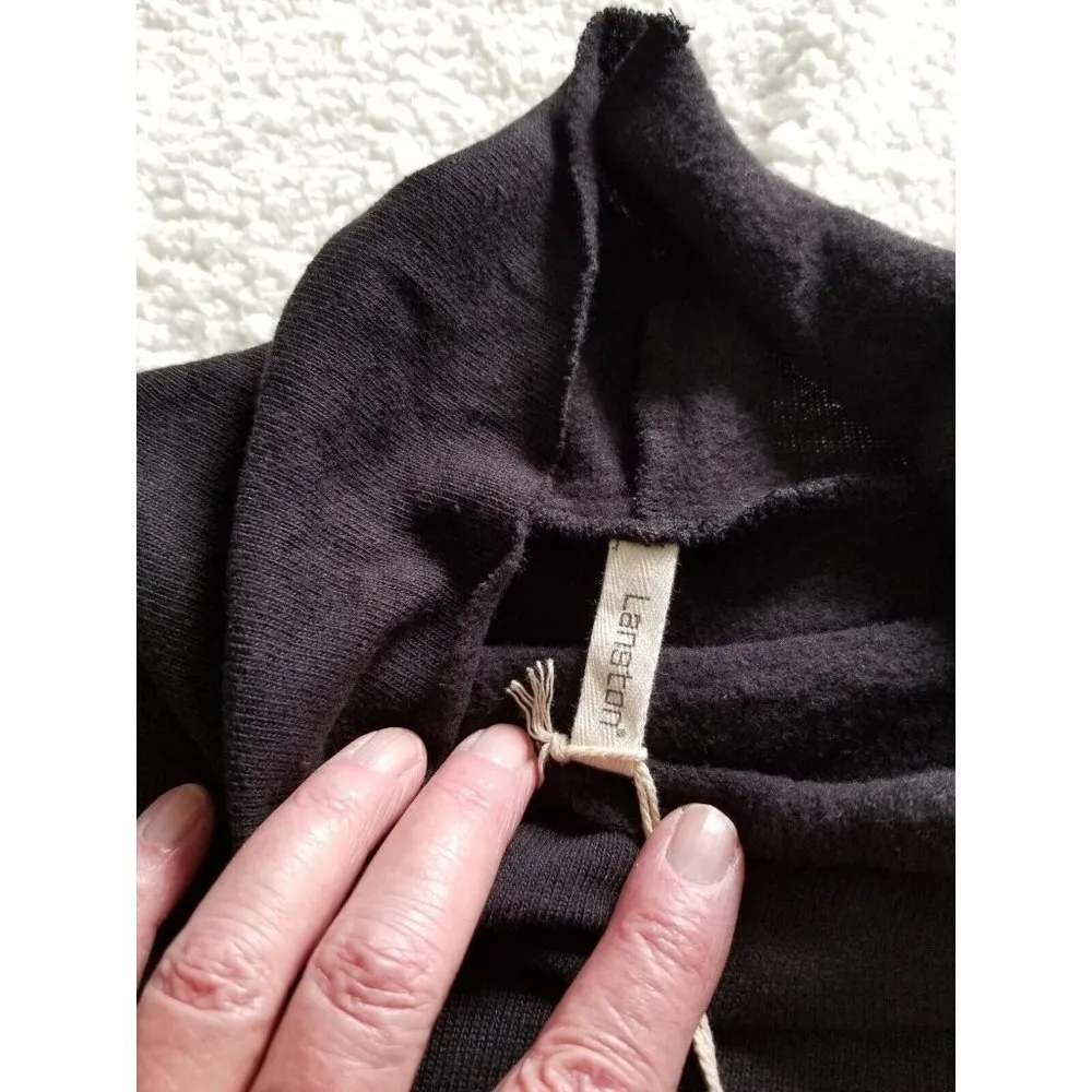 Lanston Women's Black Turtleneck Long Sleeve Top Sweater W/Thumbholes Size L Size L - Image 4