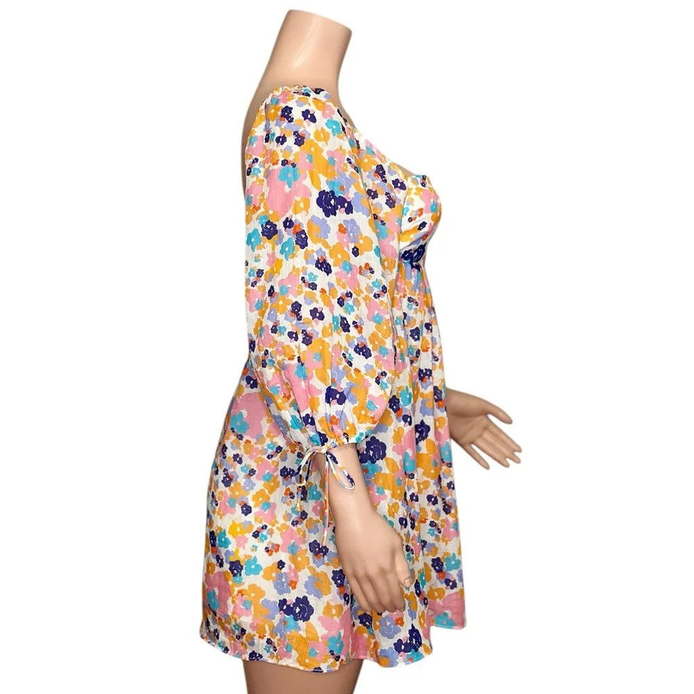 NEW AMANDA UPRICHARD Darling Floral Mini Dress, Madagascar, Small - Image 9