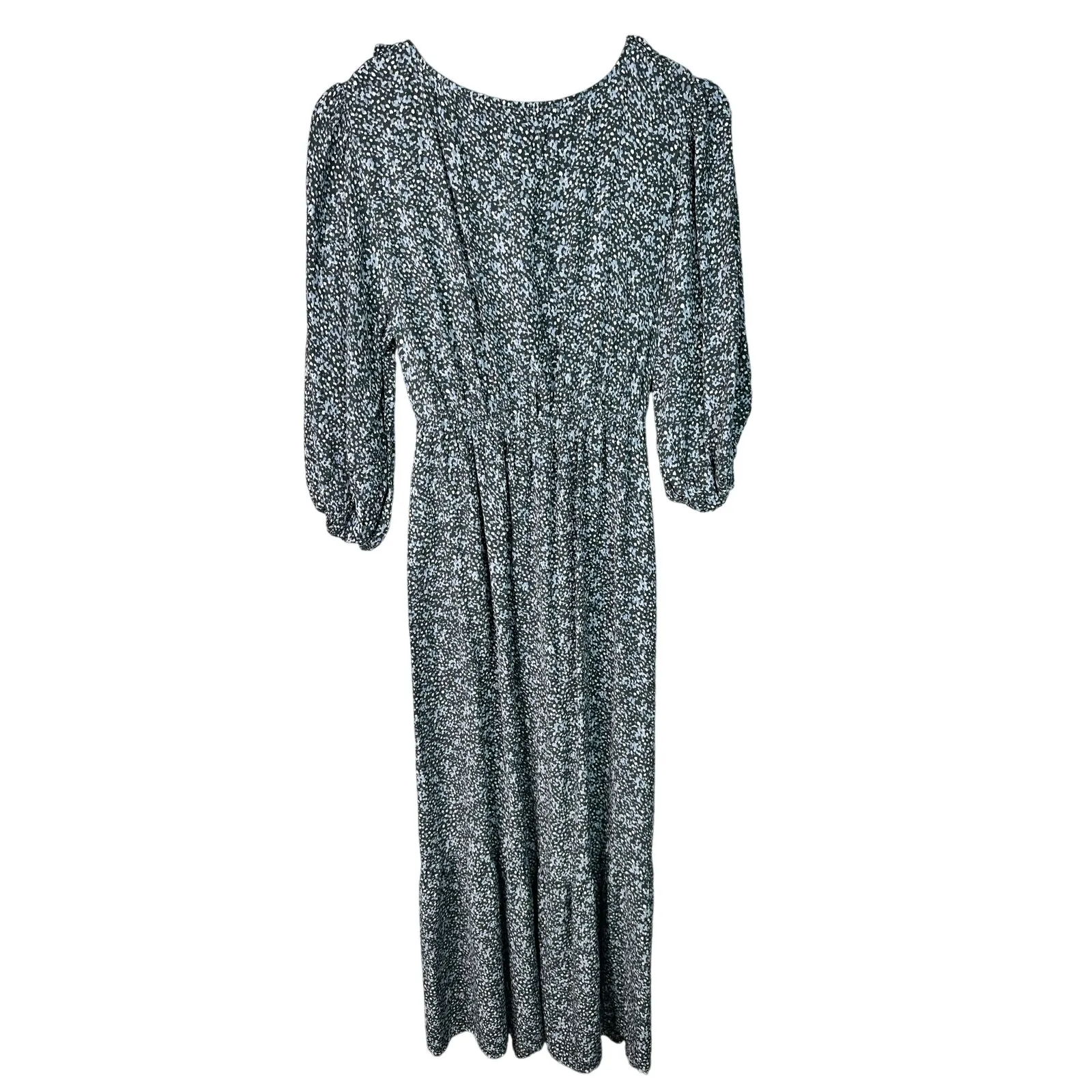 Gap Maternity Womens size Small Tiered Ruffle Midi Dress Floral Blue 824026 - Image 3