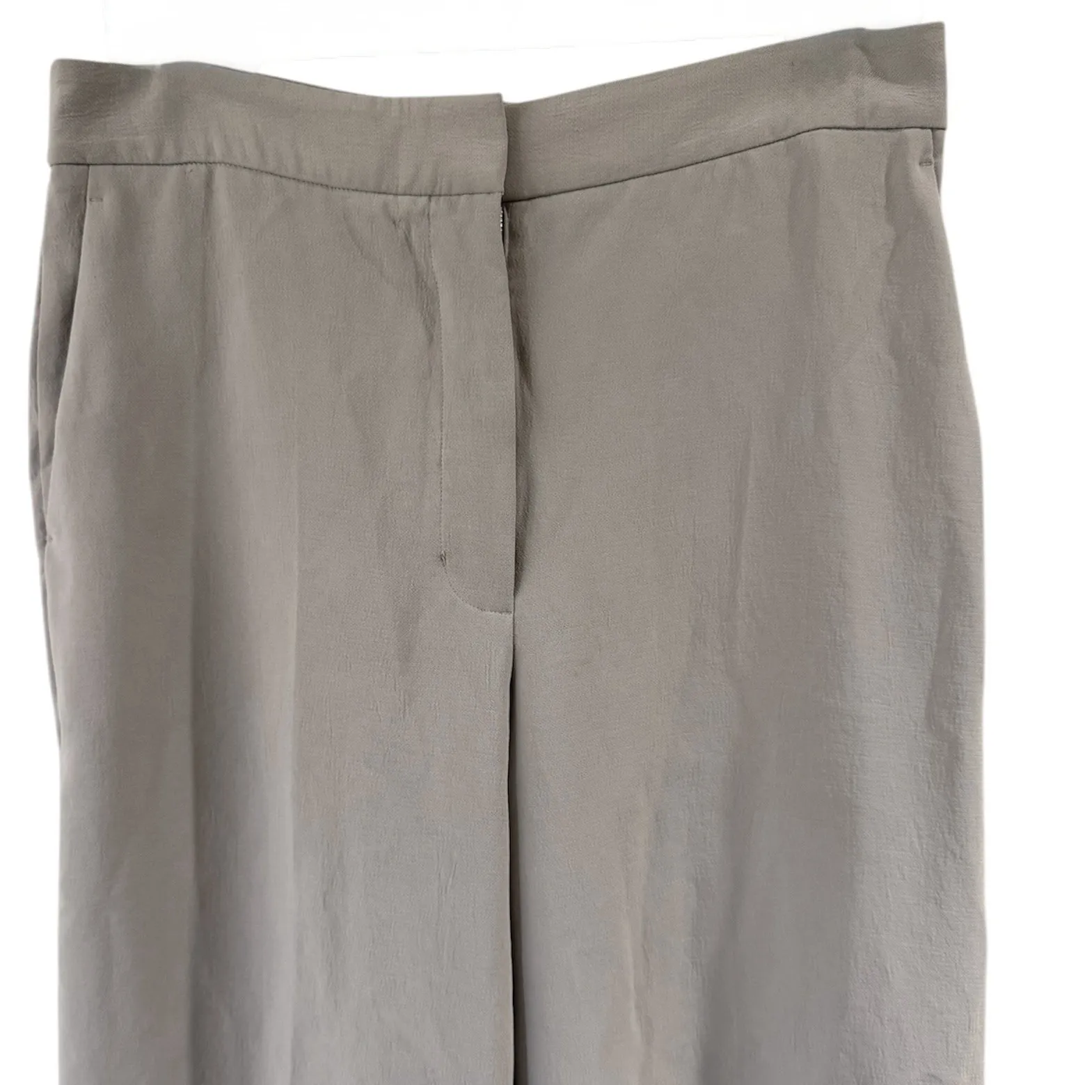 Aritzia Wilfred Alanya Wide Leg High Rise Pant Womens 12 Gray Office - Image 3