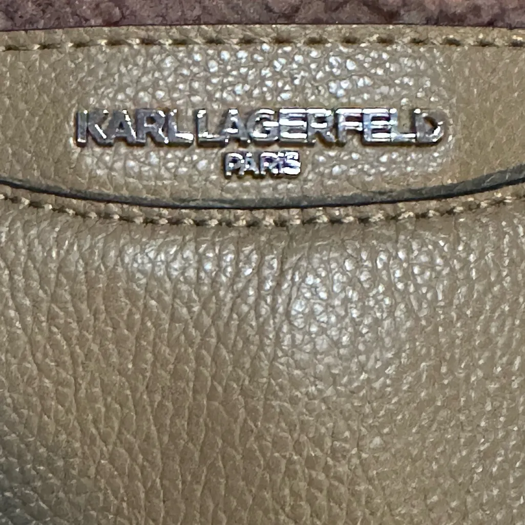 GUC KARL LAGERFELD Murl Mushroom Light Brown Tan LH8BR549 Handbag - Image 10