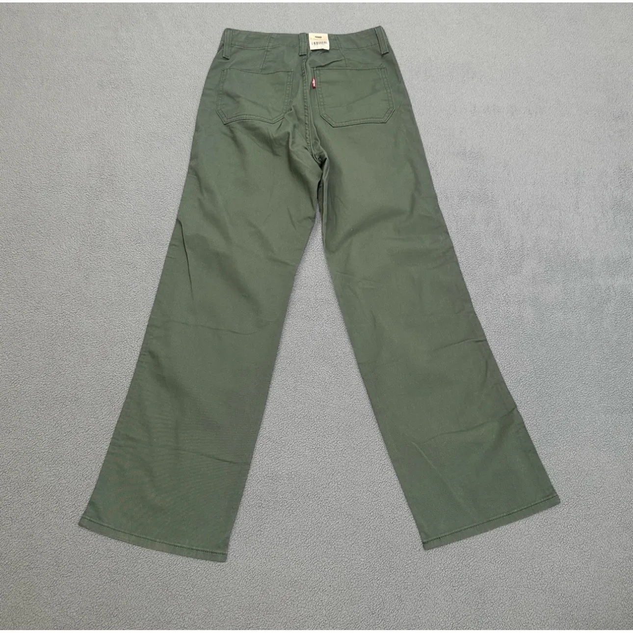 Levis Pants Women 2 26x29 Surplus Straight Utility High Rise Green Olive Stretch - Image 2