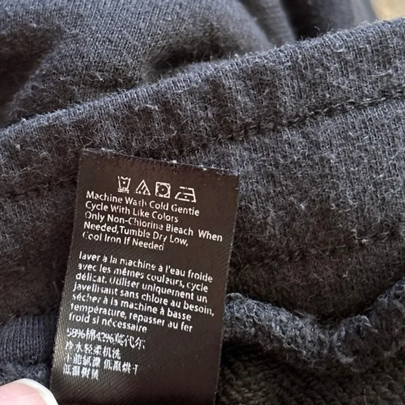 Barefoot Dreams Malibu Collection Size M French Terry Jogger Sweatpants Black - Image 5