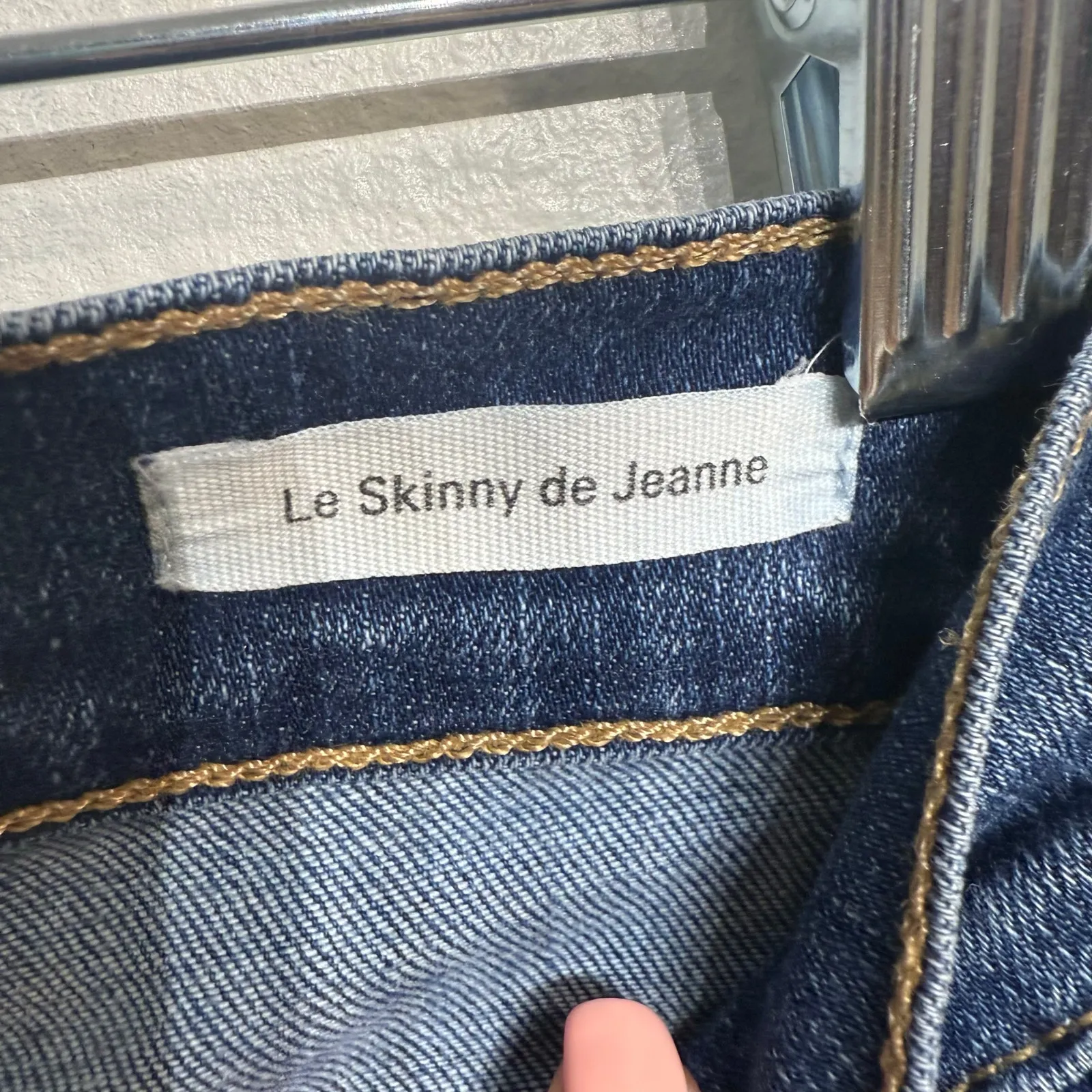 FRAME Blue Le Skinny de Jeanne Distressed Jeans Sz 26 - Image 6