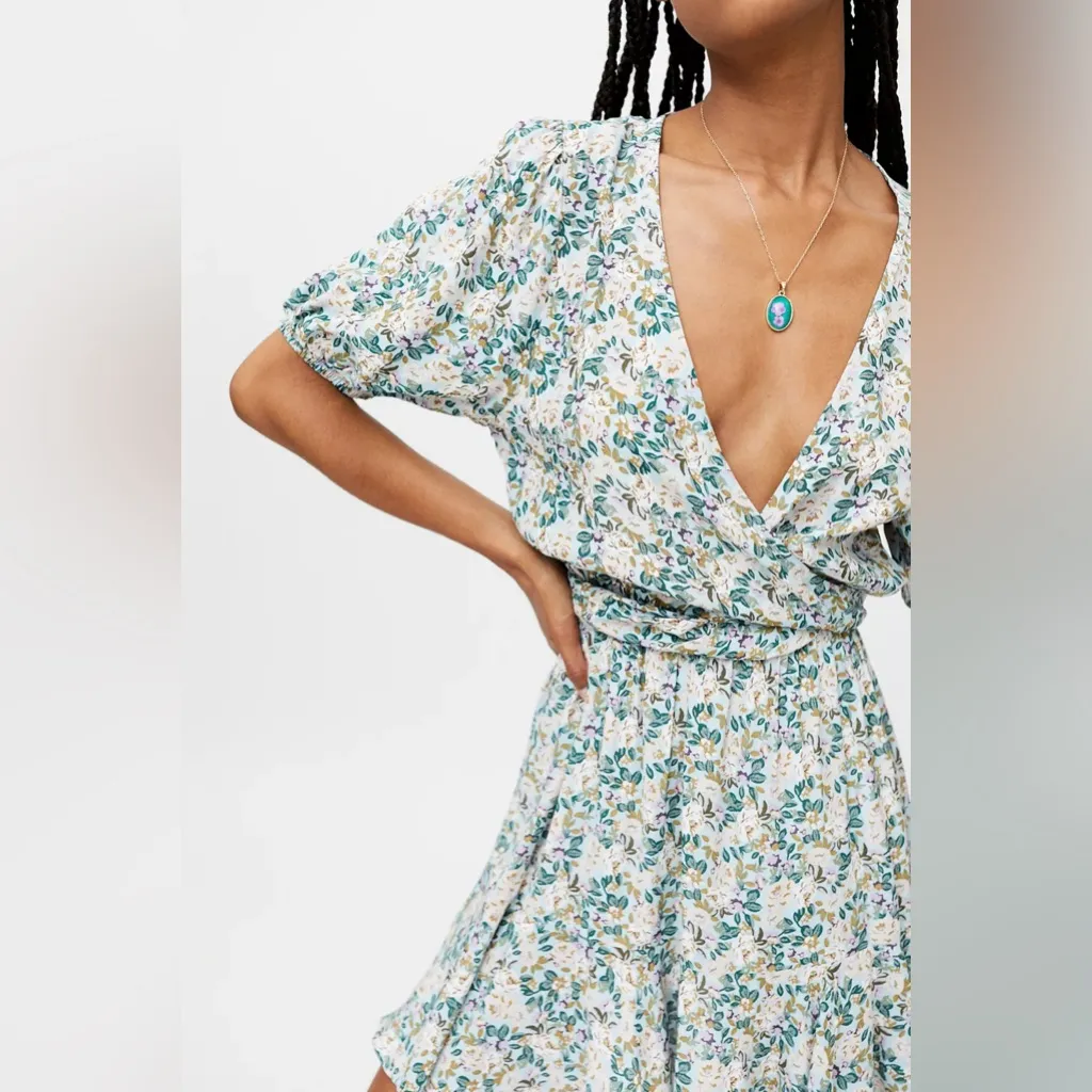 Like New Little Lies Lola Floral Mini Dress Blue Size XS - Image 4